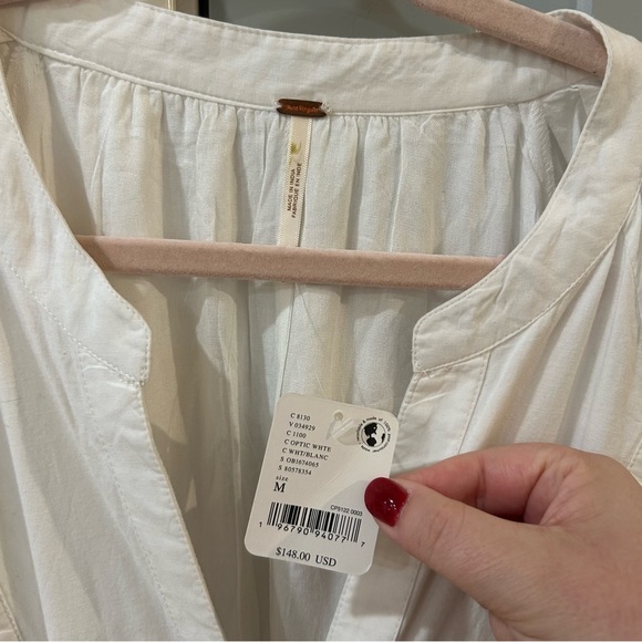 NWT Free People Charlie Button White Maxi Dress - Picture 5 of 6